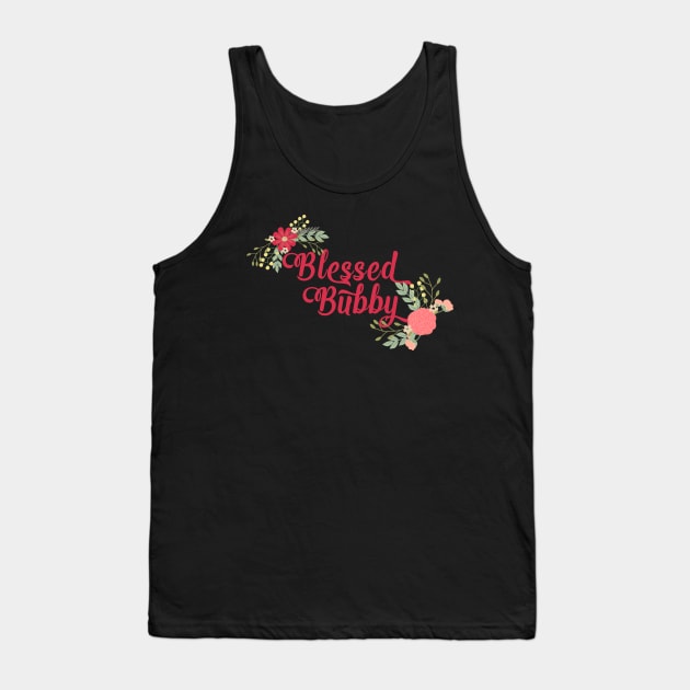 Blessed Bubby Floral Grandma Gift Tank Top by g14u